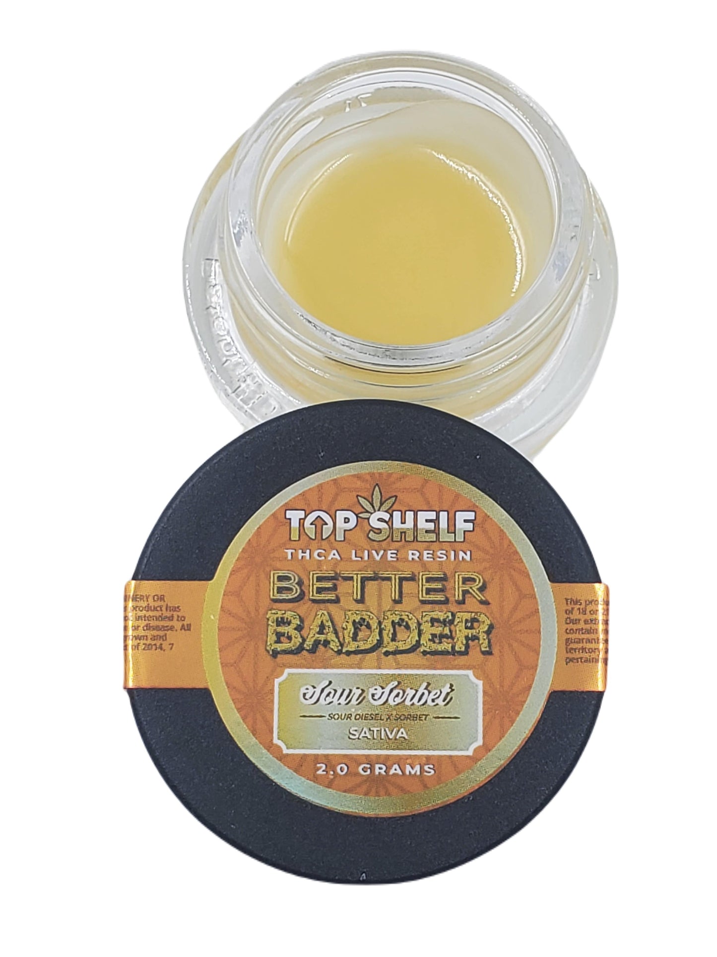 Top Shelf Better Badder Sour Sorbet THCA Live Resin Sativa - 2 Grams