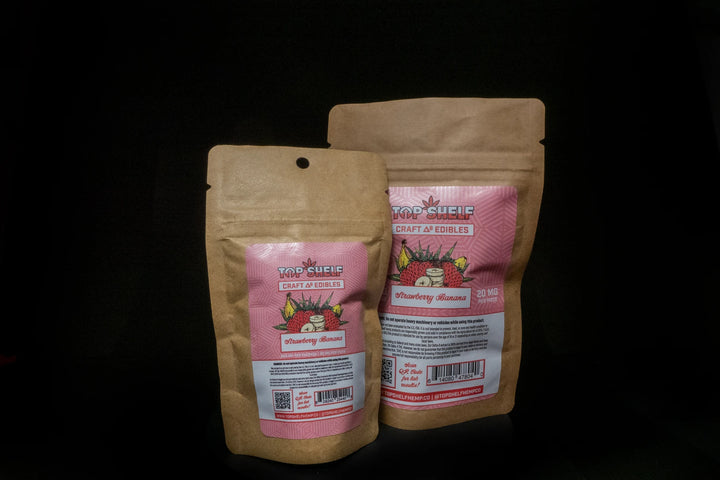 STRAWBERRY BANANA DELTA 8 EDIBLES - Top Shelf Hemp Co. Product Profile