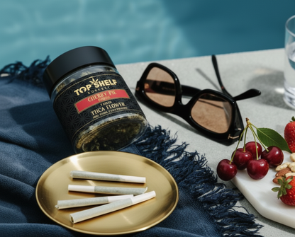 Cherry Pie (Hybrid) - THCA Flower by Top Shelf Hemp - premium thca flower buds lifestyle photo
