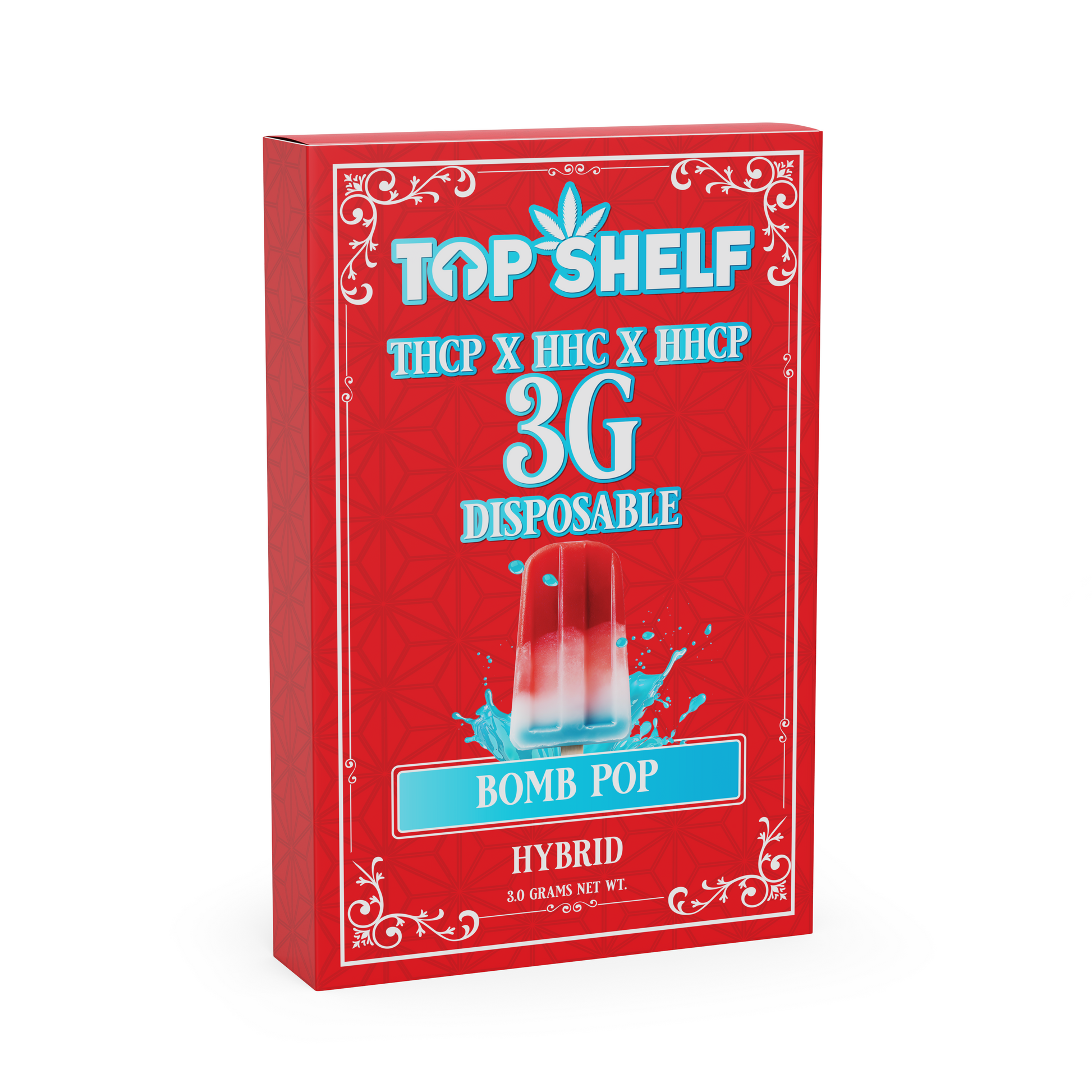 Top Shelf Hemp 3 g THCP x HHC Disposable Vape Bomb Pop (Hybrid) front view