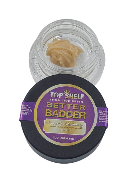 Top Shelf Better Badder Chocolate Hashberry THCA Live Resin Hybrid - 2 Grams