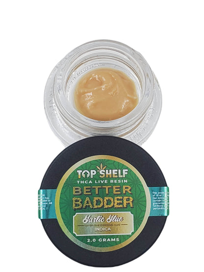 Top Shelf Better Badder Garlic Glue THCA Live Resin Indica - 2 Grams