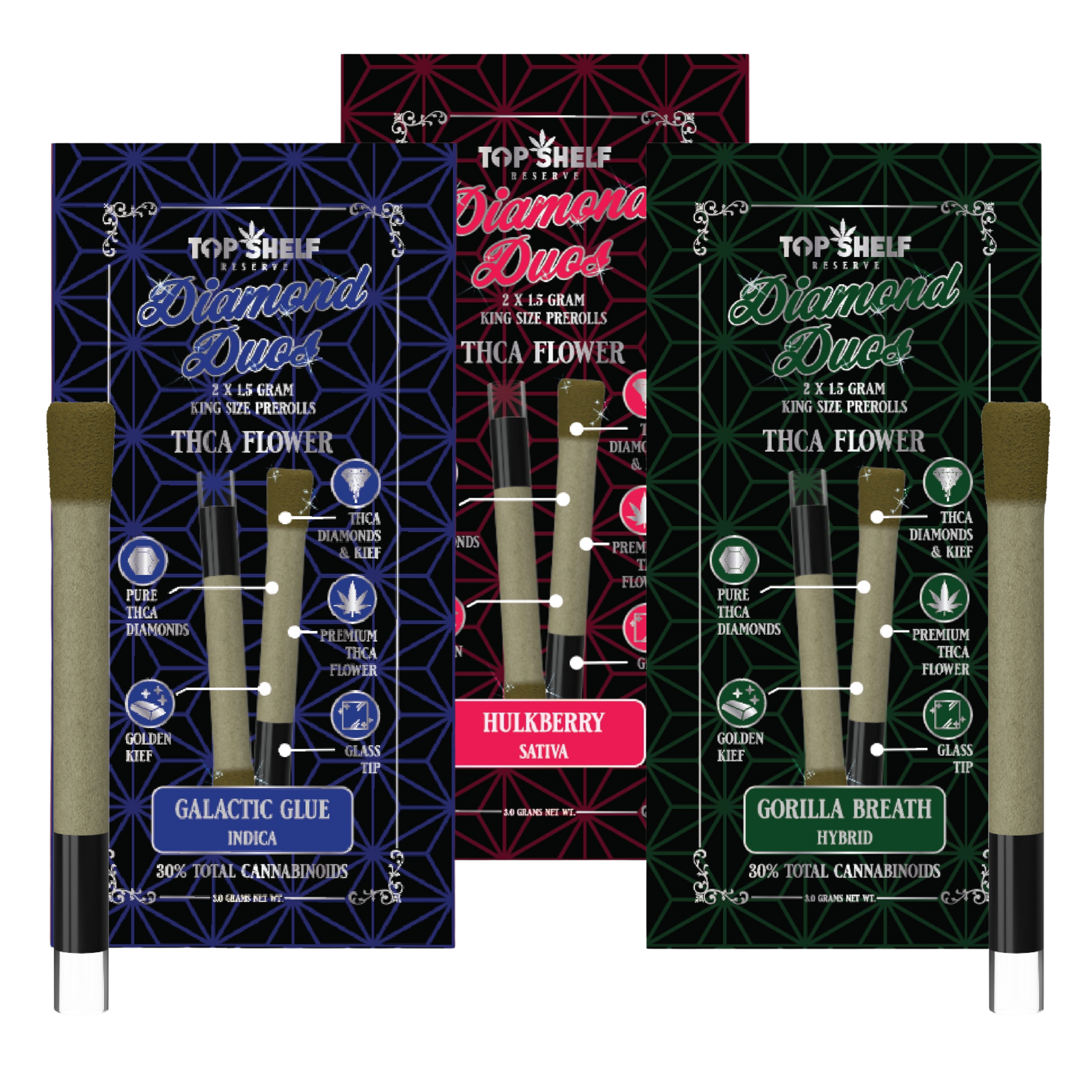 THCA King Size Diamond Duo Pre Rolls (2-Pack) by Top Shelf Hemp – premium thca prerolls pre-rolls