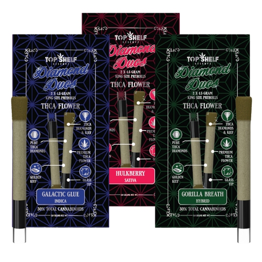THCA King Size Diamond Duo Pre Rolls (2-Pack) by Top Shelf Hemp – premium thca prerolls pre-rolls